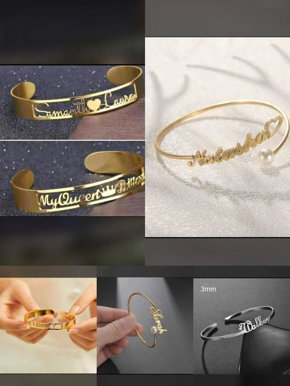 Customized Name Bracelet And Rings
