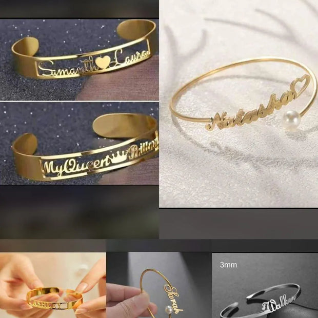 Customized Name Bracelet And Rings