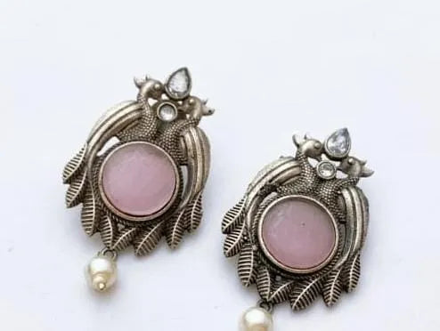 Peach Mor Oxidized Earings