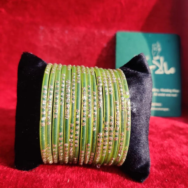 Kanch Pista Bangles