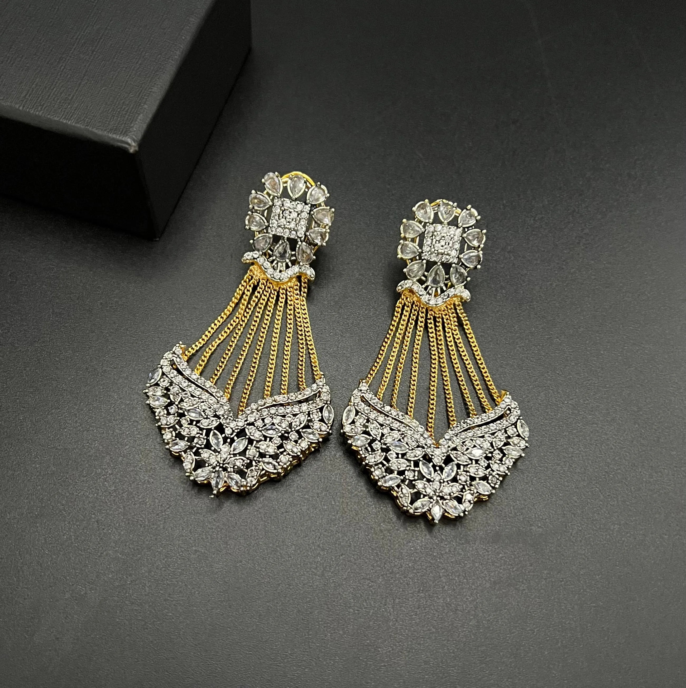 White Designer Earring