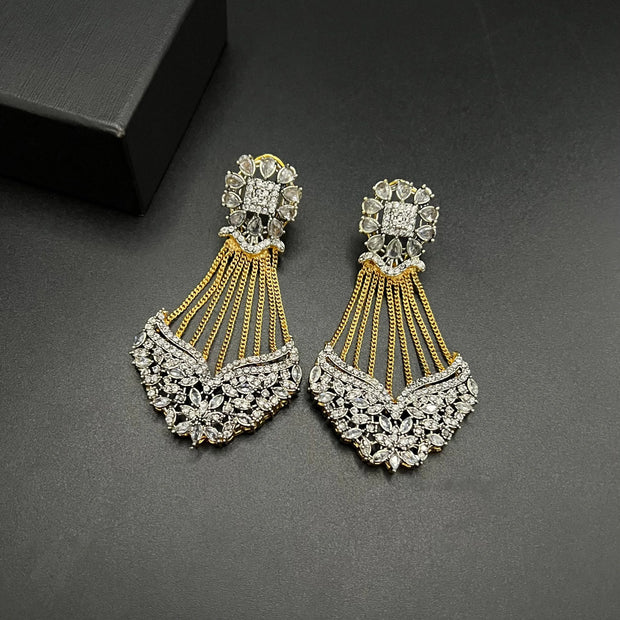 White Designer Earring