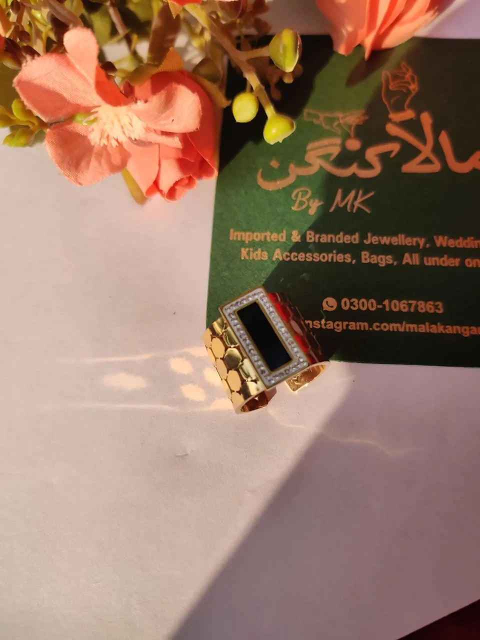 Stainless Steel Luxe Black Ring