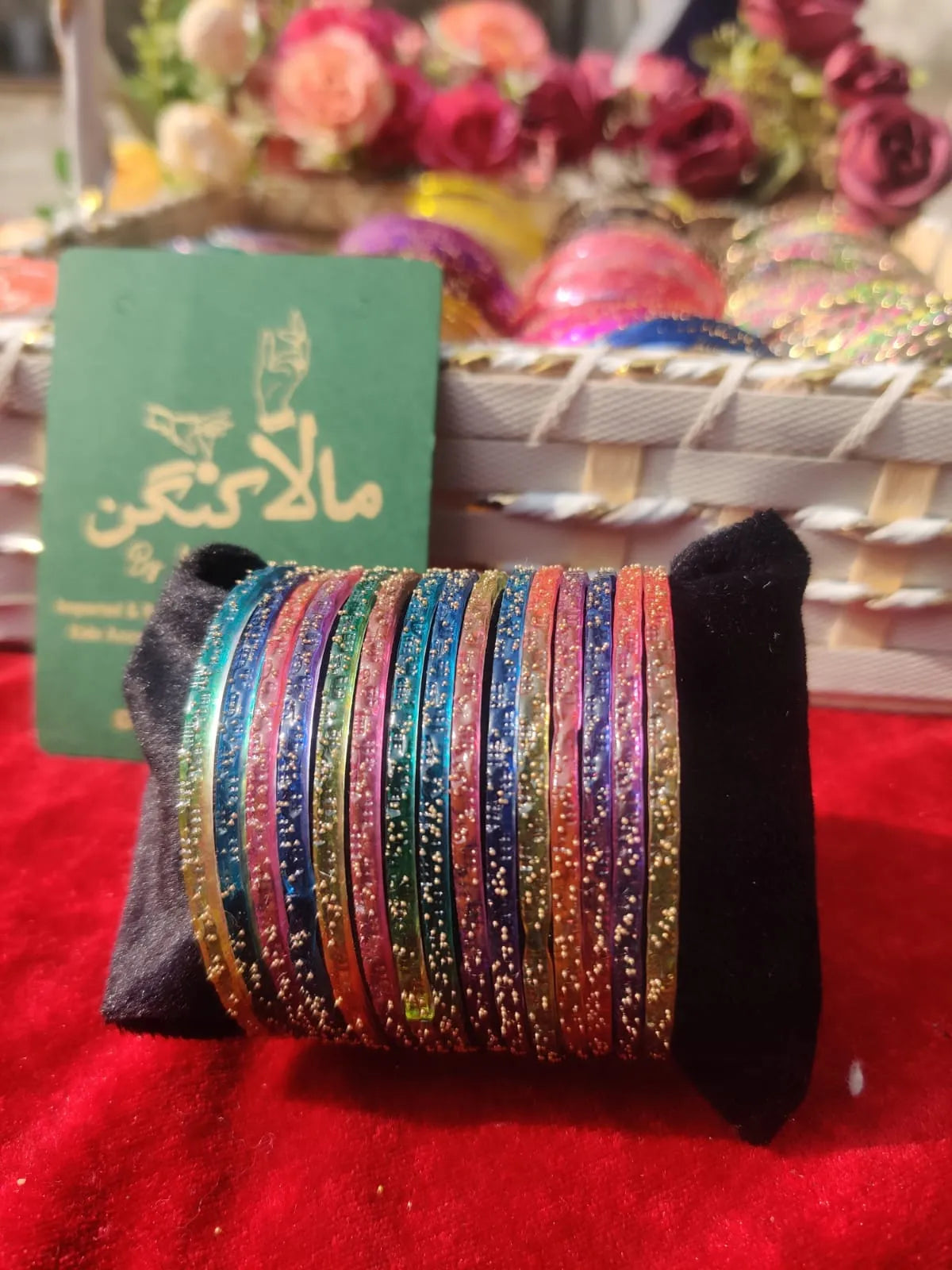 Rainbow Multi glass bangles