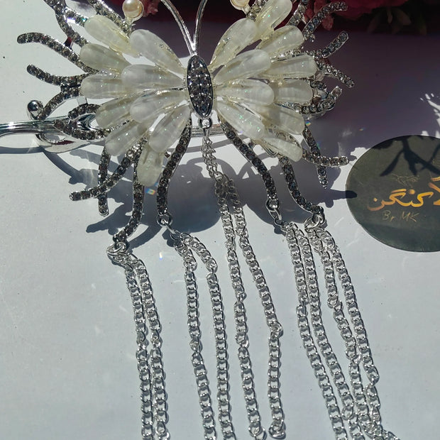 Butterfly White Clip