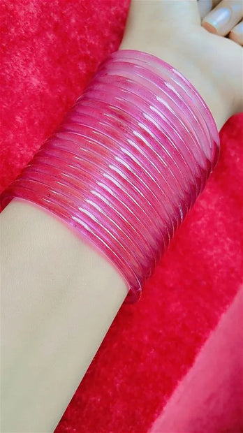 Shocking Pink  Jelly Bangles