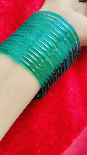 Green Jelly Bangles