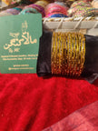 Rainbow dark Yellow glass bangles