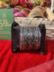 Rainbow Gray glass bangles