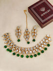 Green Bindiya Kundan Set