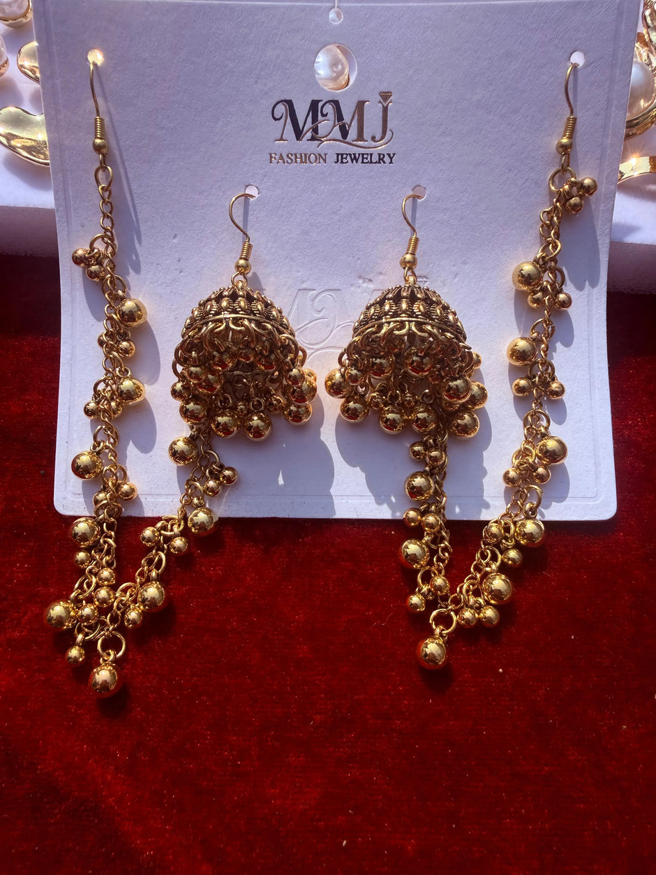 Golden Sahara jhumka