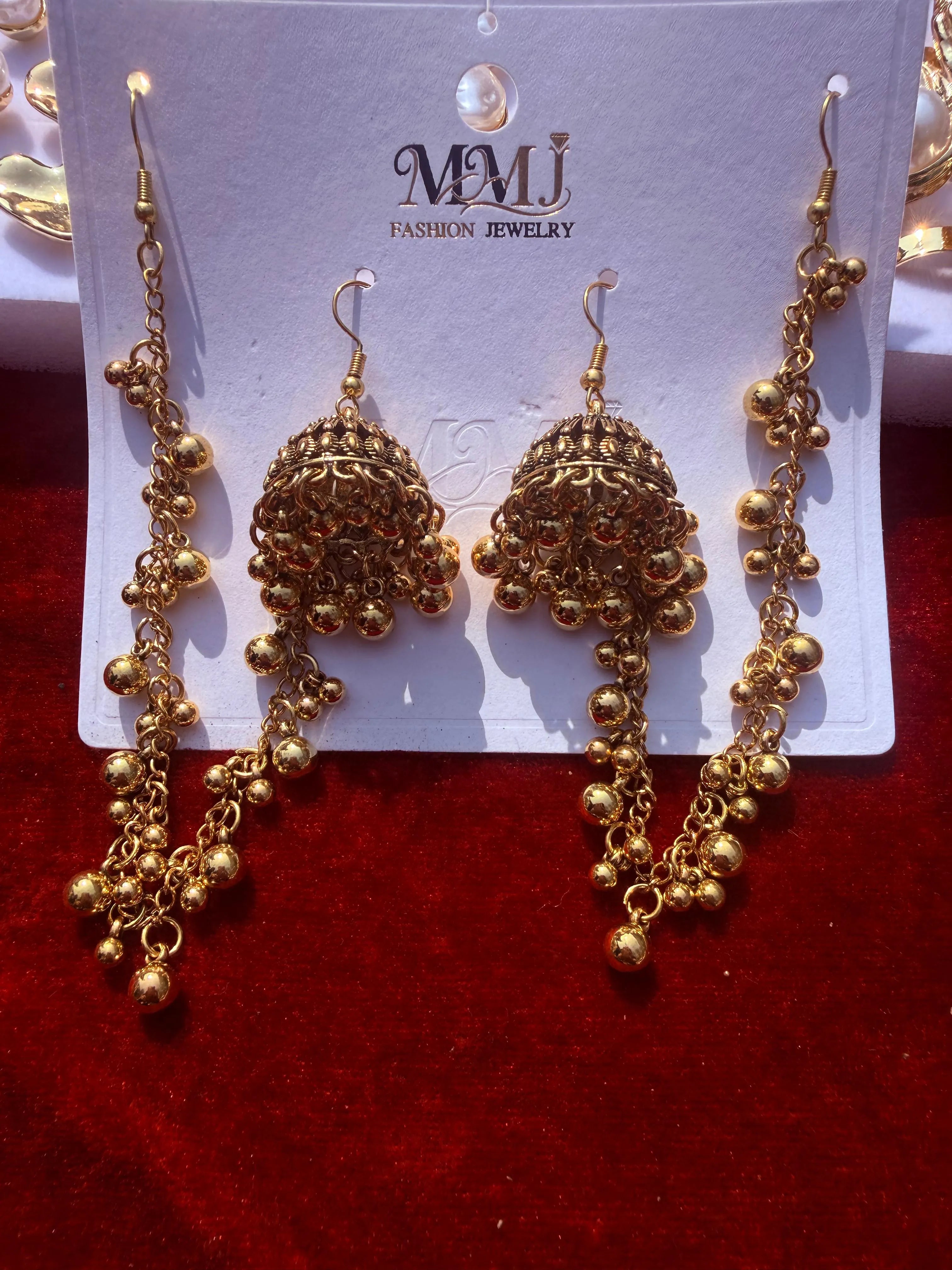 Golden Sahara jhumka
