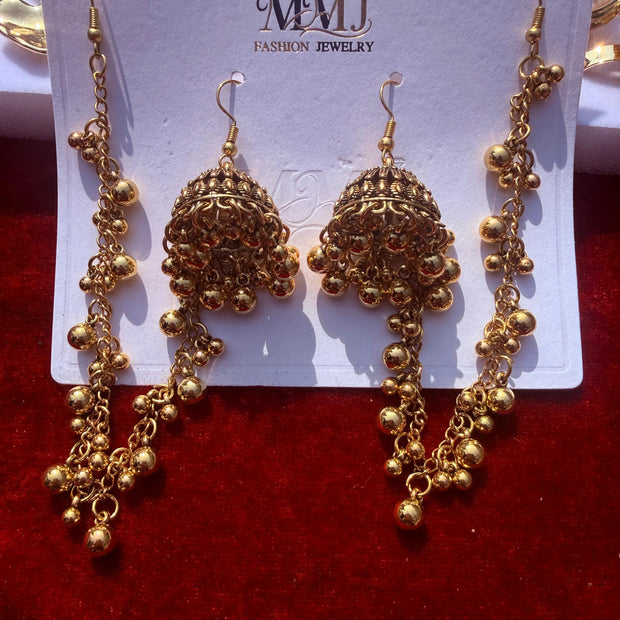 Golden Sahara jhumka