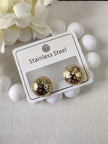 Round gold studs