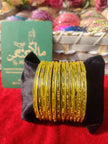 Rainbow Light Yellow Glass Bangle