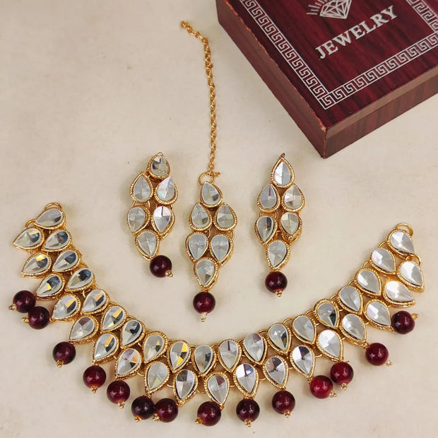 Mehrun  Bindiya Kundan Set