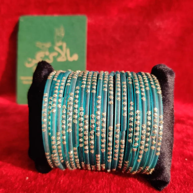 Kanch Teal Green Bangles