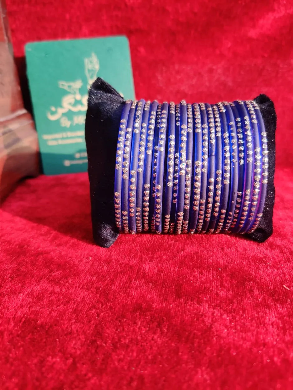 Kanch Blue Bangles