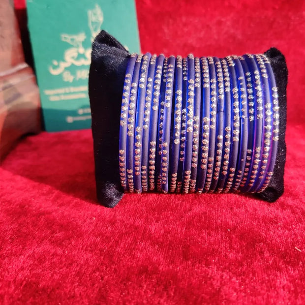 Kanch Blue Bangles