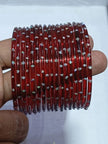 Mehroon rain drop Glass Bangles