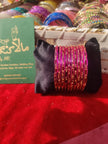 Rainbow Shoking Pink Glass Bangle