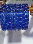 Dark Blue rain Drop Glass Bangles