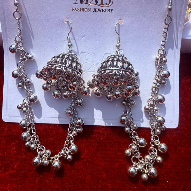 Silver Sahara Jhumka