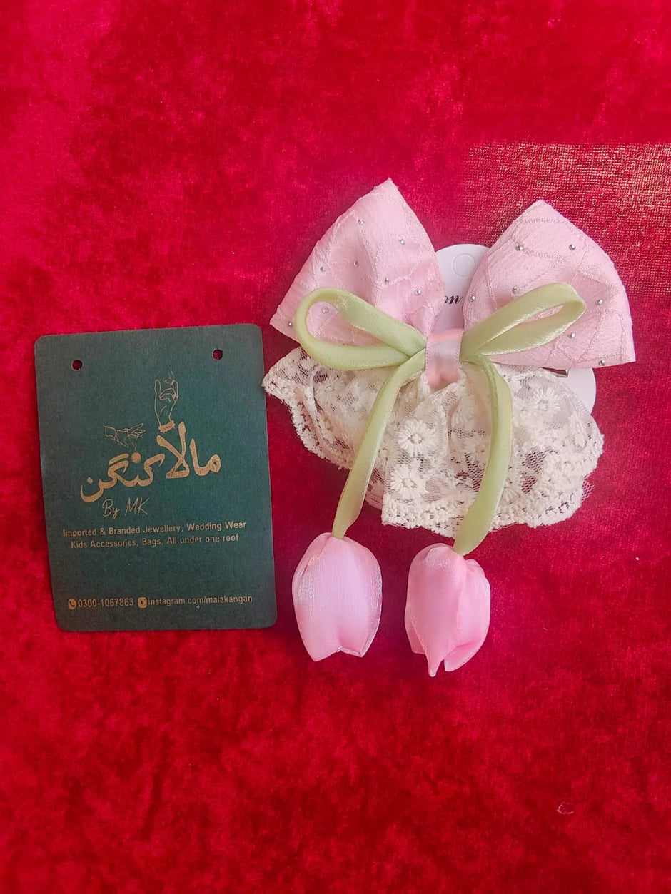 Pink Tulip Hair Clip
