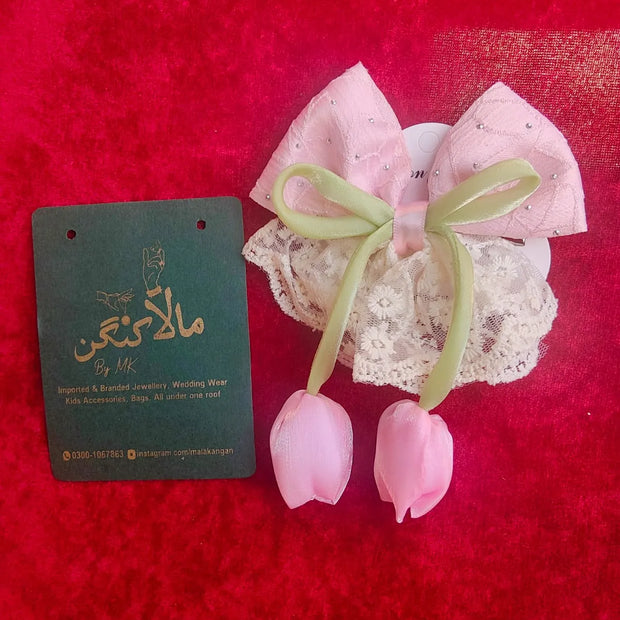 Pink Tulip Hair Clip