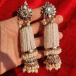 Flower long earrings