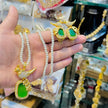 Green  Bird Pendent Set