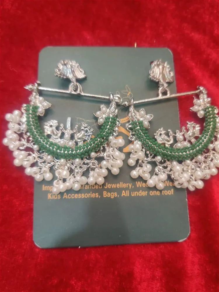 Peacock Green Earings