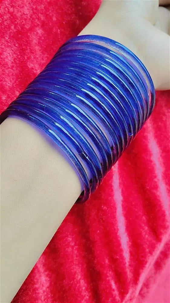 Blue Jelly Bangles