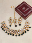 Black Bindiya Kundan Set