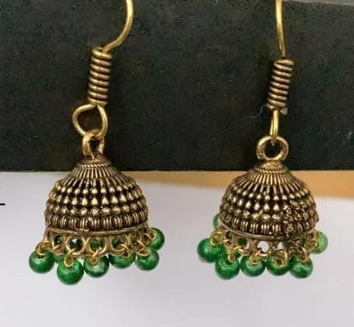 Green Oxidized Earing