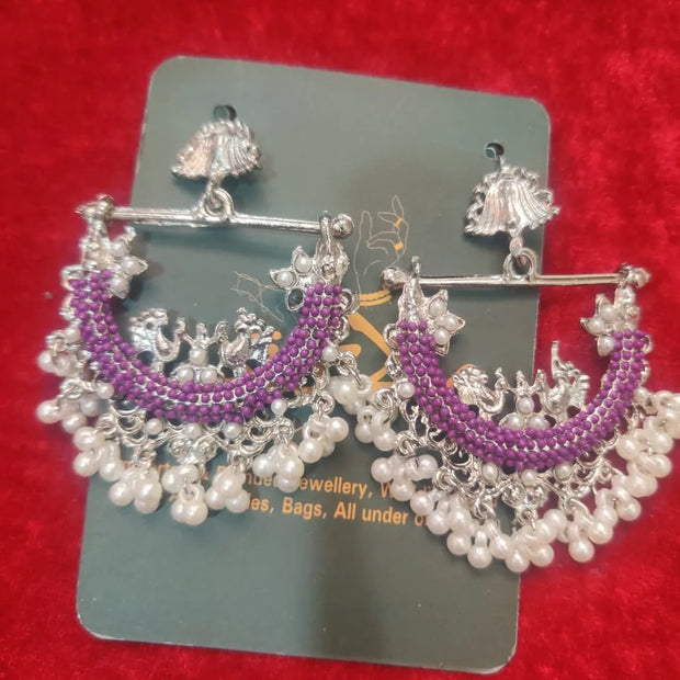 Purper Peacok Earings