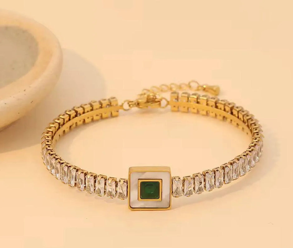 Stainless Steel Emerald Bracelet
