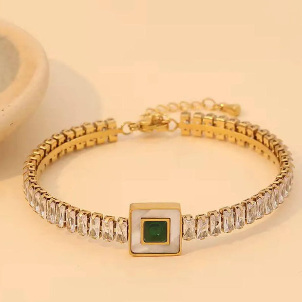 Stainless Steel Emerald Bracelet