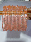 Light Orange rain drop Glass Bangles