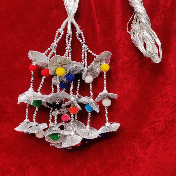Silver Pom Pom Paranda