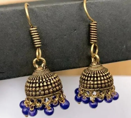Bule Oxidized Earing