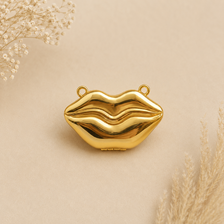 Golden Lips Mini Clutch