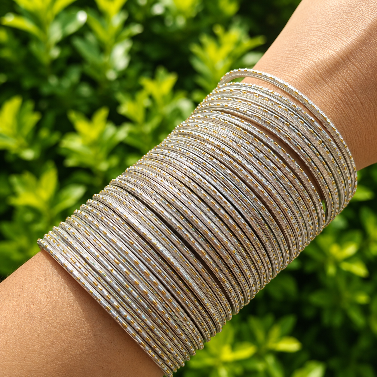Metal Dotted Bangles