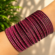 Metal Pink Dotted Bangles