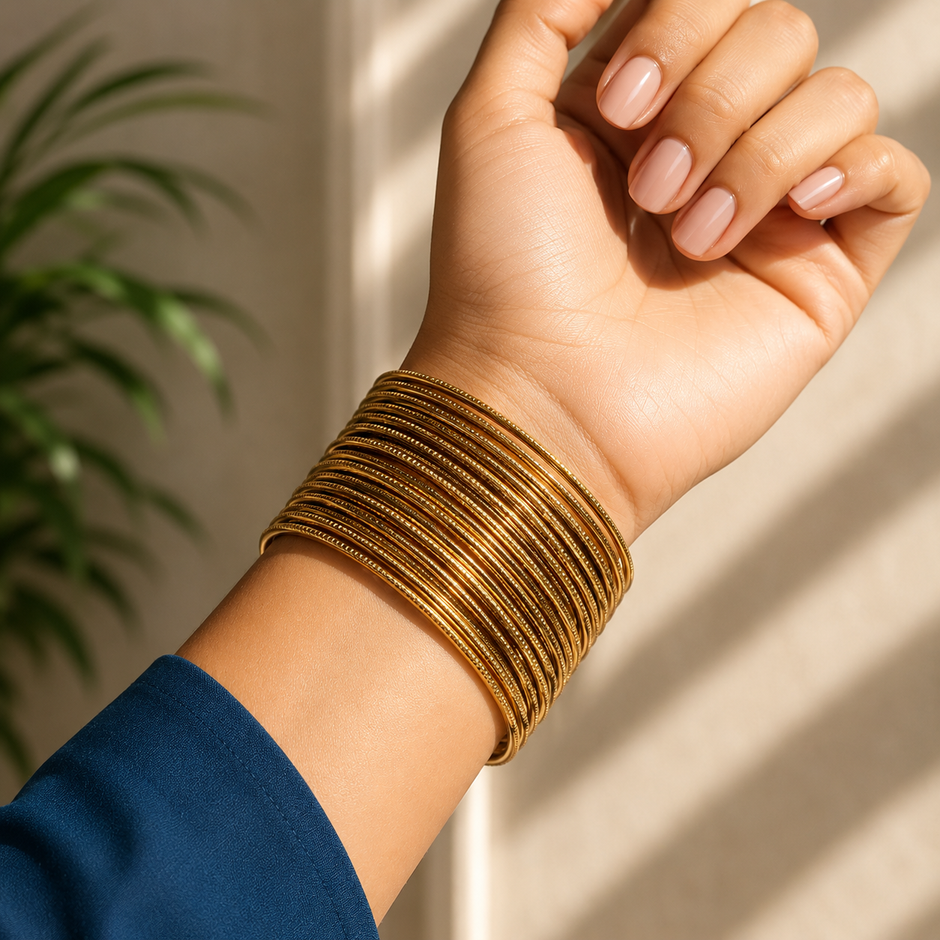 Copper Line Bangles