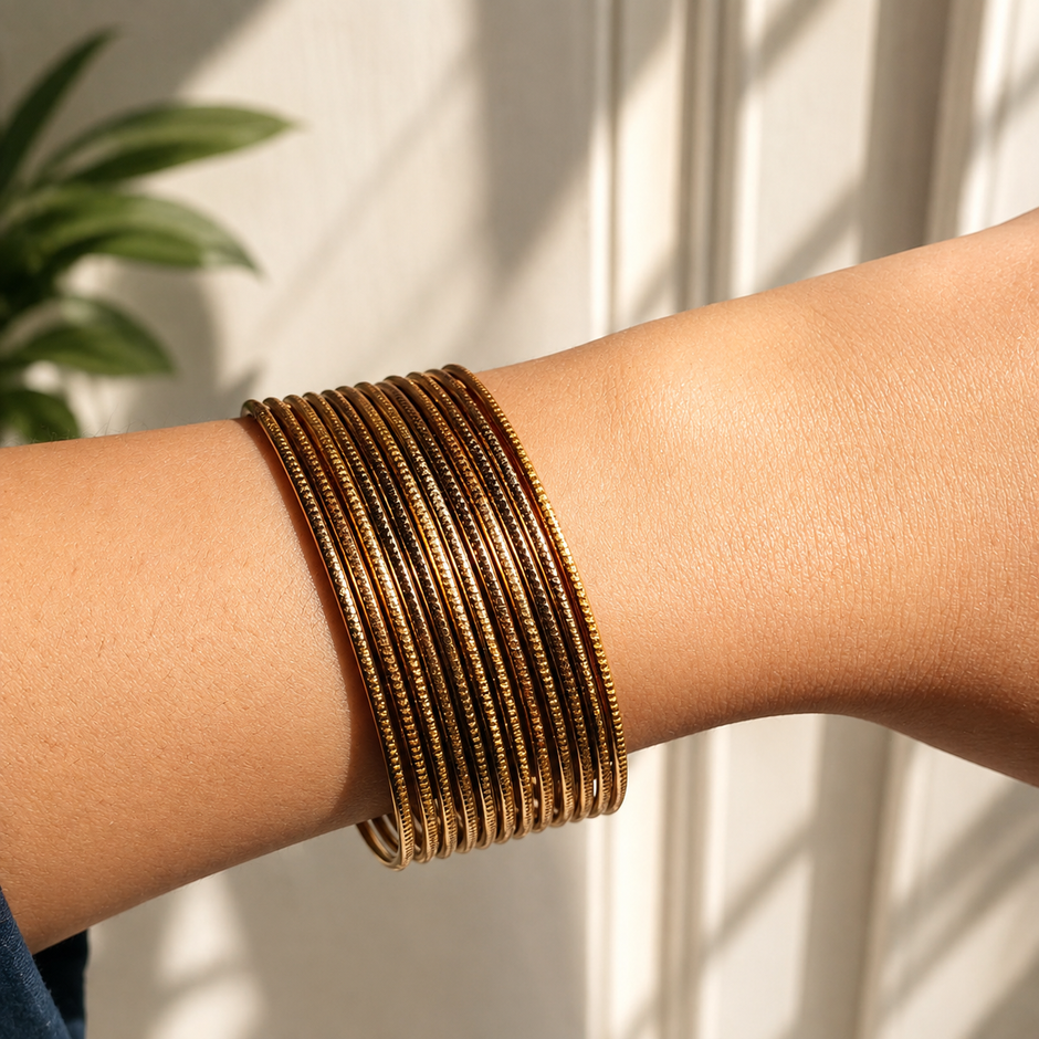Copper Line Bangles