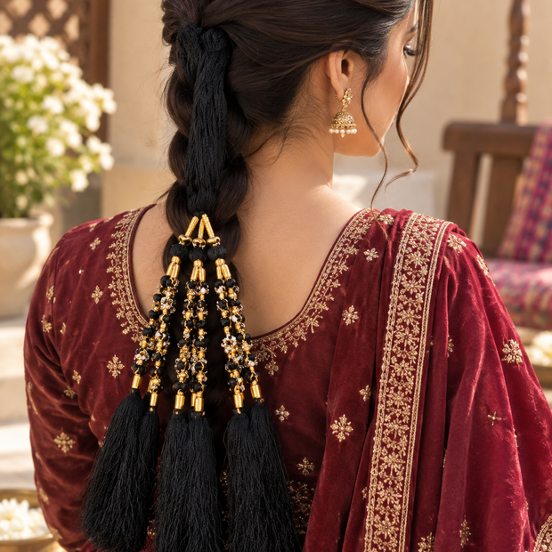Black Gold Tassel Paranda