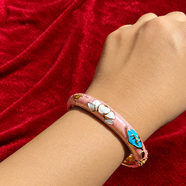 Pink Flower Bracelet