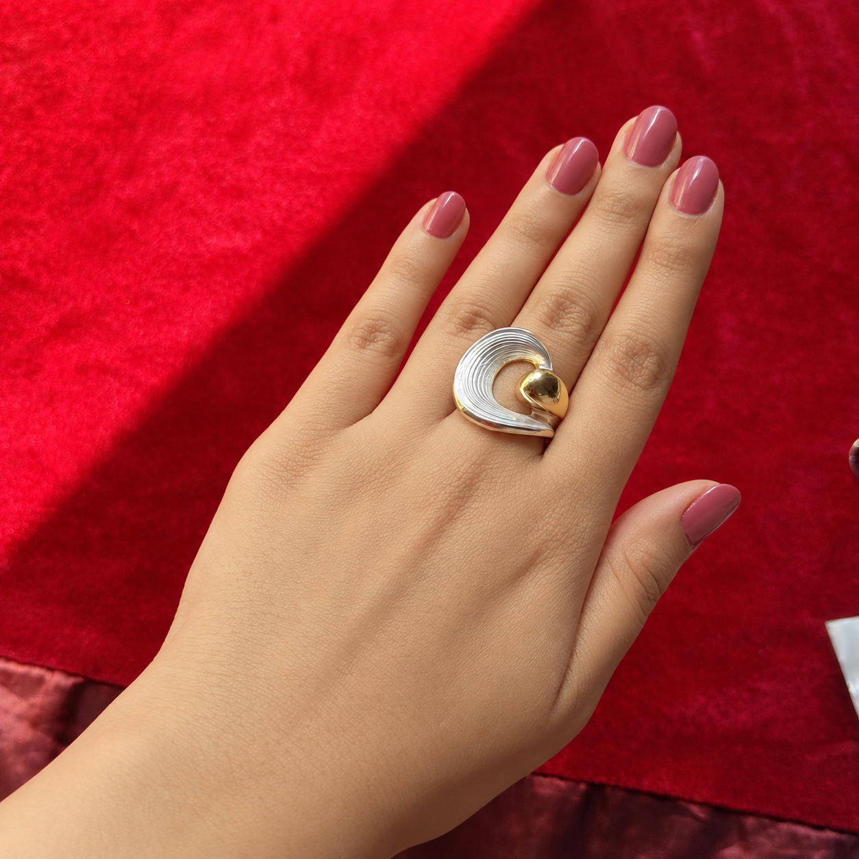 Silver Crescent Ring