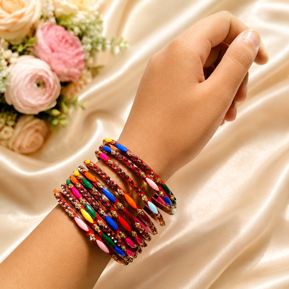 Orange Stone Bangle